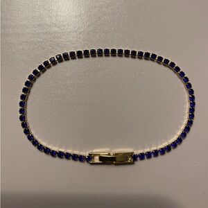 4CT Blue Lab Created Diamond Tennis Bracelet 14K Gold Plated